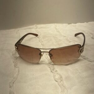 Foster Grant Women's Vera Sunglasses Semi Rimless Gold Brown Tinted